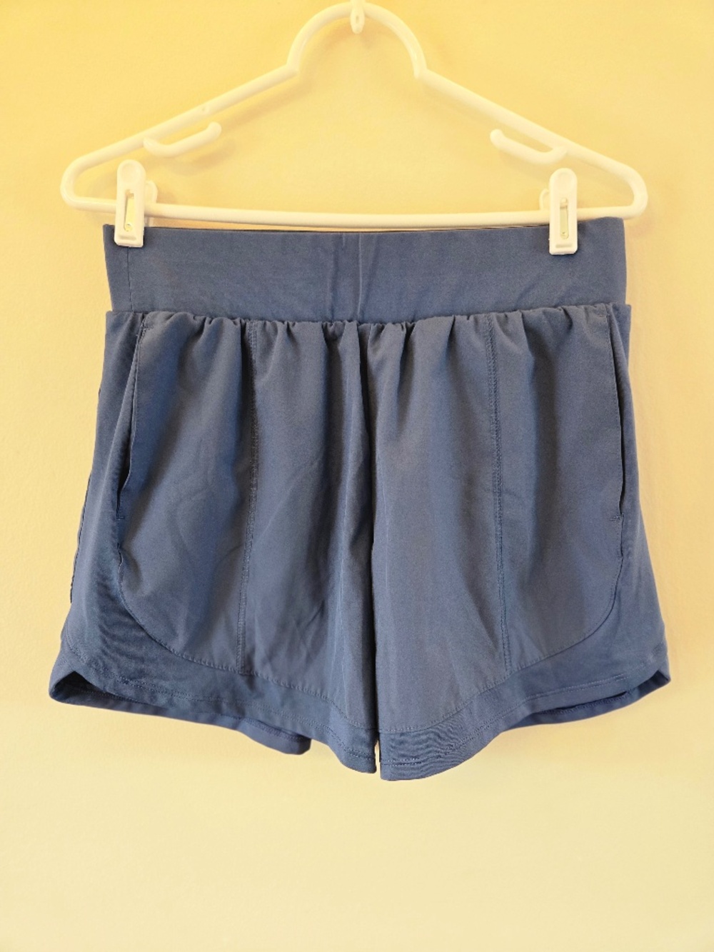 Tek Gear Blue High-Waisted Athletic Running Shorts with Pockets